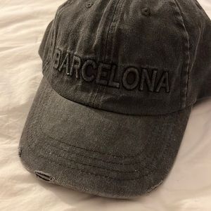 Barcelona 🇪🇸 Distressed Denim Baseball Hat